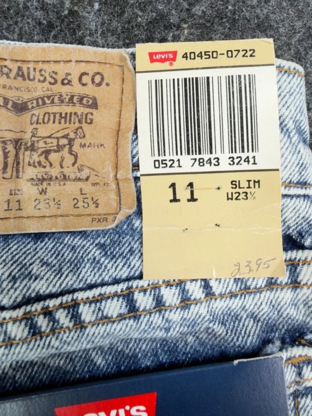 Levi's 550 Jeans Boys 11 Slim Blue Acid Wash Cotton Relaxed Vintage 90s USA Made